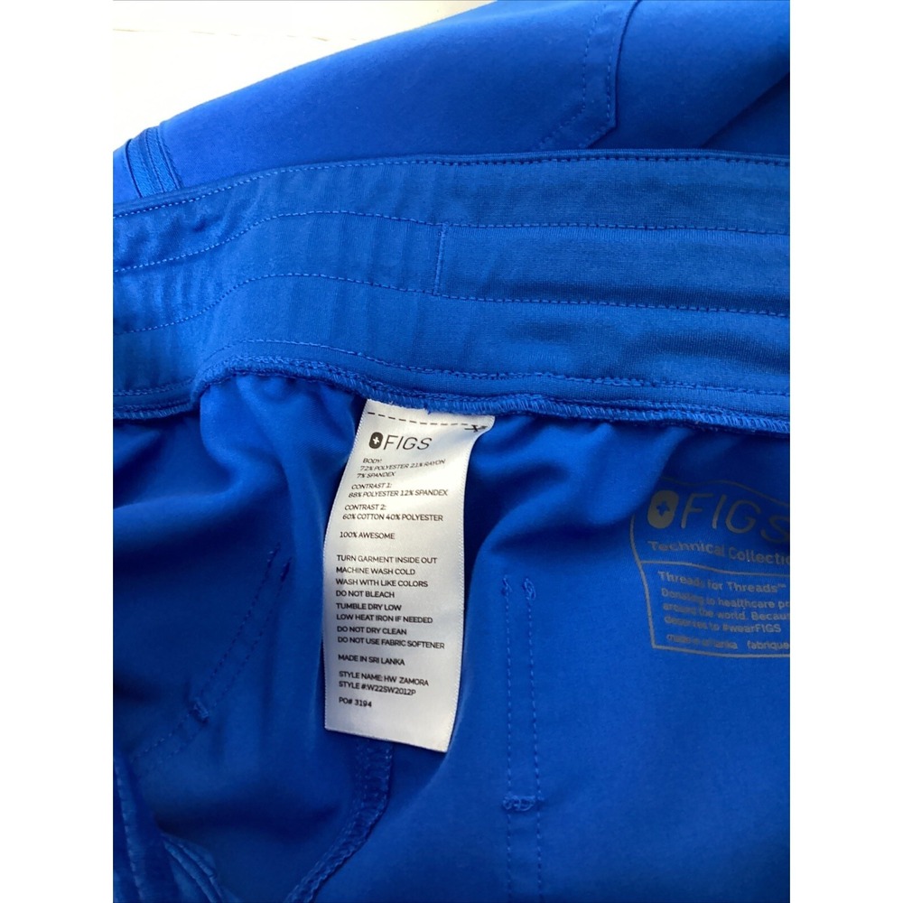 Figs Technical Collection Set Women's Size XXL Top Royal Blue Jogger Pants XXL-P - Picture 12 of 12